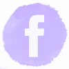 Lilac watercolor Facebook social media icons