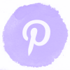 Lilac watercolor pinterest social media icons