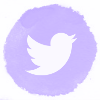 Lilac watercolor twitter social media icons