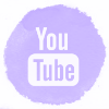 Lilac watercolor youtube social media icons